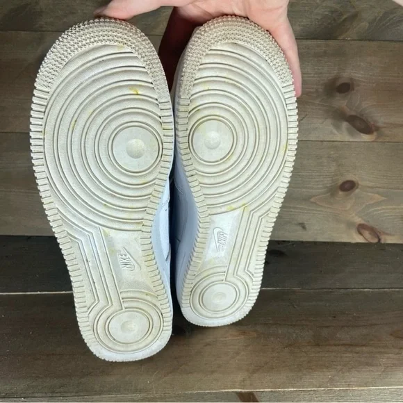 Nike Air Force one Mens size 8 shoes white leather hightop sneakers🖤🖤 - Picture 7 of 7